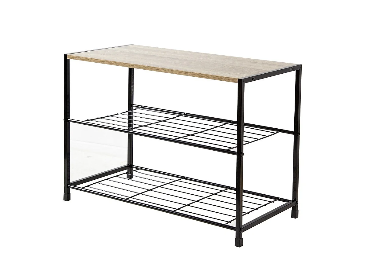 Étagère à chaussures 3 niveaux L63 cm - LEXIE