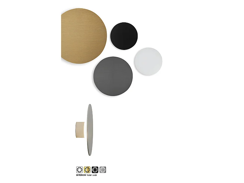 Solaris – Applique Design 12W Or 3000K Diamètre 11Cm, Cri90, Ip20, Phase Cut Dimmable - Groupe Rossini