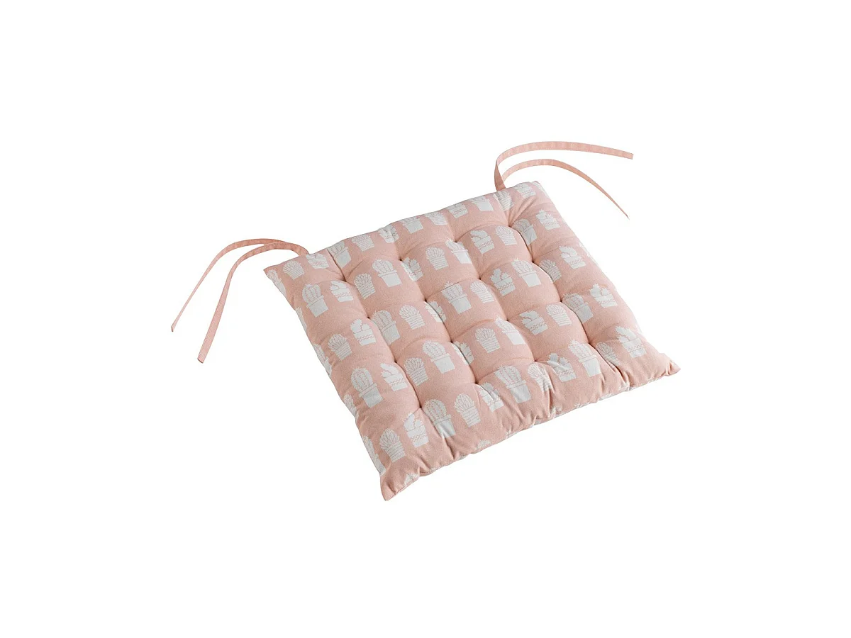 Galette de Chaise "Carlota" 40x40cm Rose