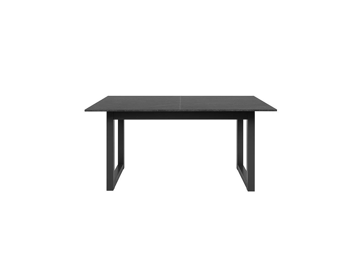 Table à Manger Extensible Rectangulaire Effet Ardoise Anthracite L160/200 cm - AUSTIN