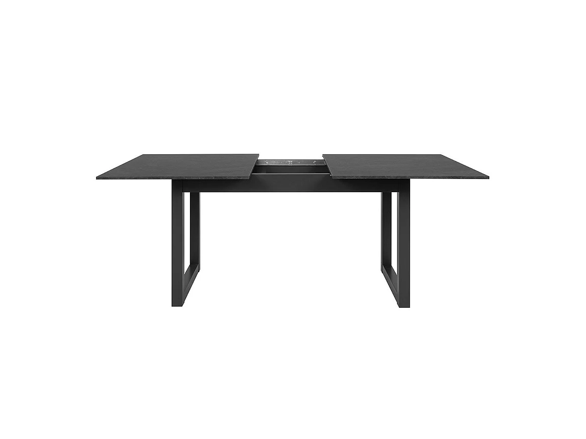 Table à Manger Extensible Rectangulaire Effet Ardoise Anthracite L160/200 cm - AUSTIN