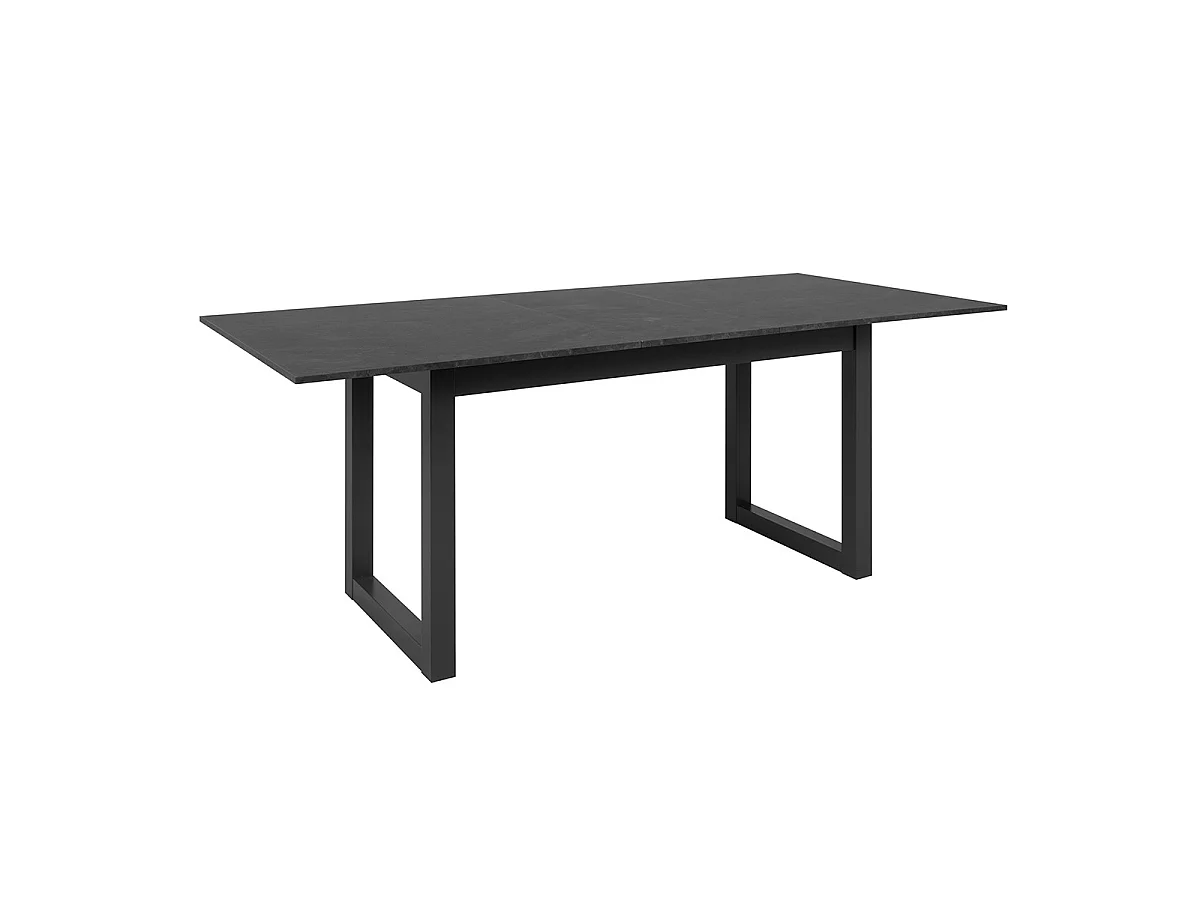 Table à Manger Extensible Rectangulaire Effet Ardoise Anthracite L160/200 cm - AUSTIN