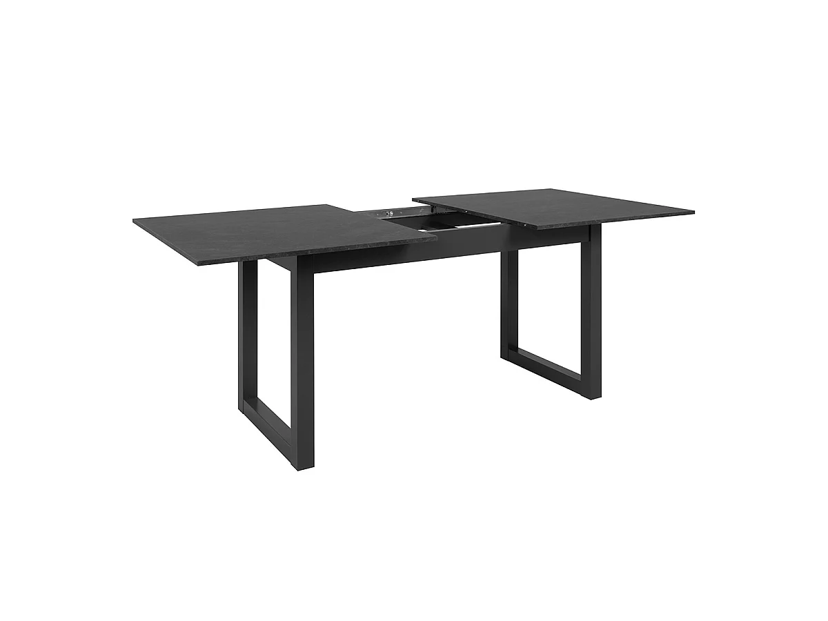 Table à Manger Extensible Rectangulaire Effet Ardoise Anthracite L160/200 cm - AUSTIN