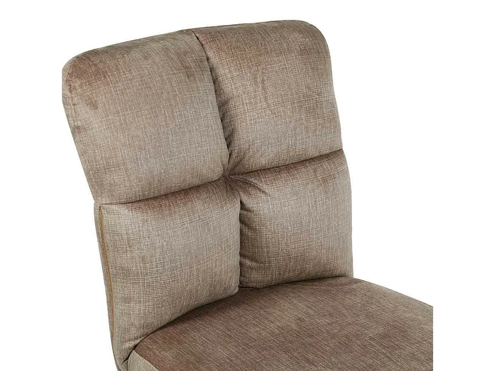 Chaise taupe tissu damier et roulettes (x2) KASO