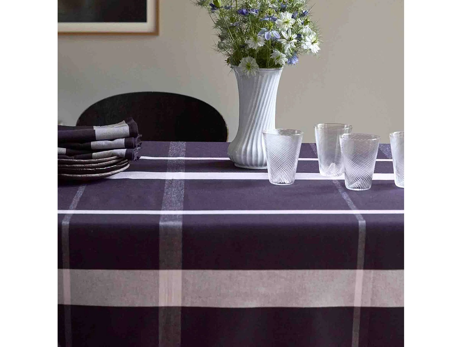 Tischdecke La nonna Kaviar 160 x 350 cm