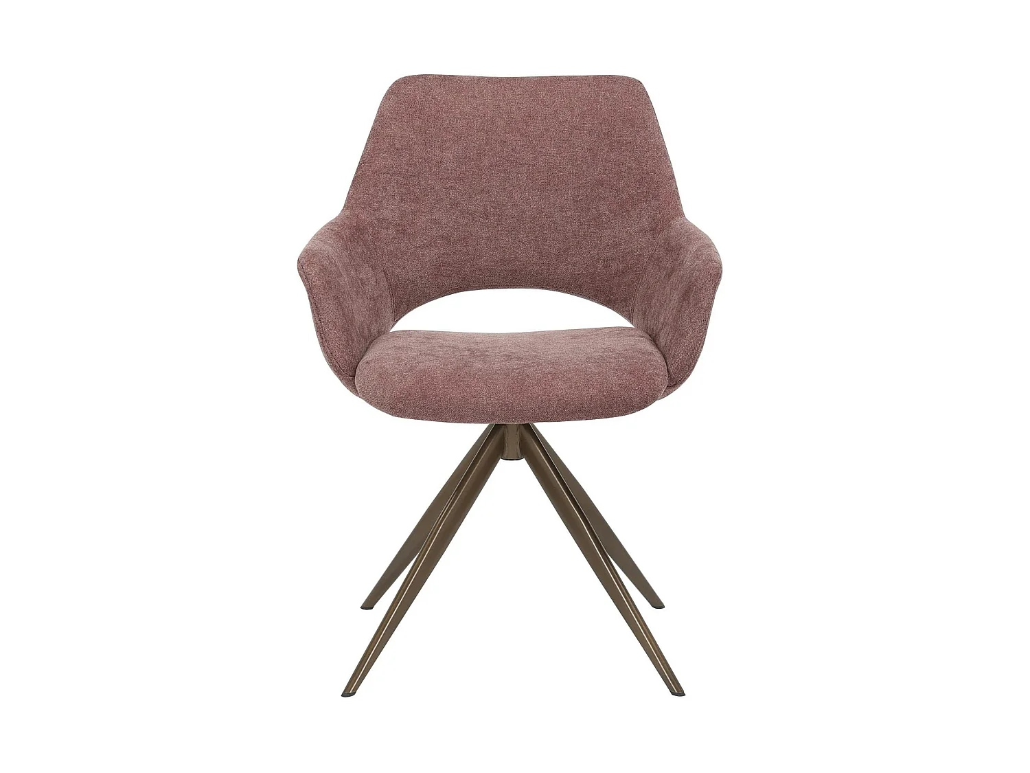 Chaise pivotante rose poudré à accoudoirs (x2) CORTINA