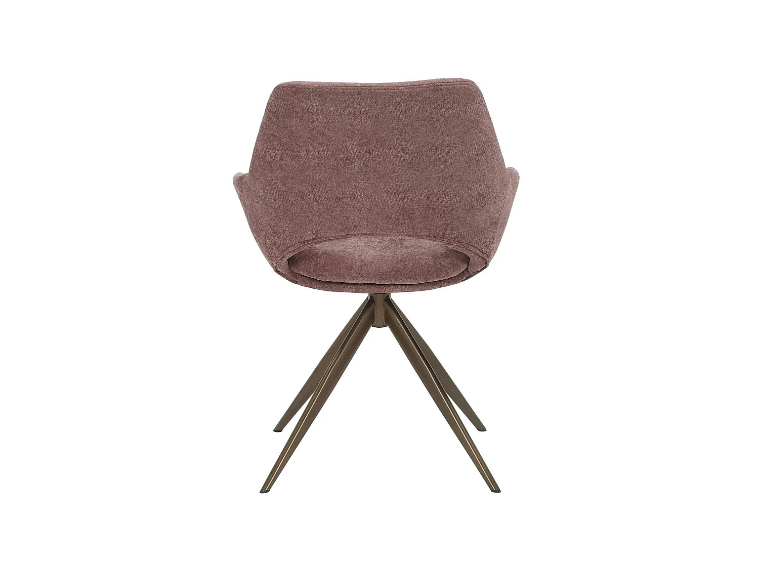 Chaise pivotante rose poudré à accoudoirs (x2) CORTINA