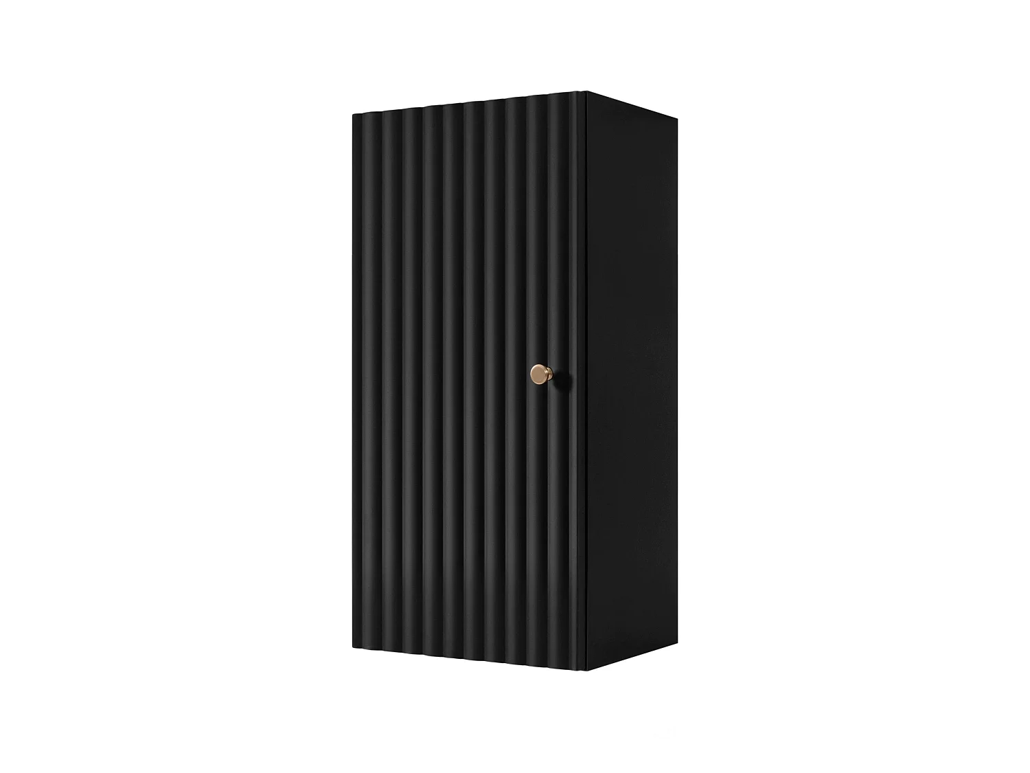 Armario colgante de baño 68cm - Estriado Negro - Mueble de baño estrecho – RODAN