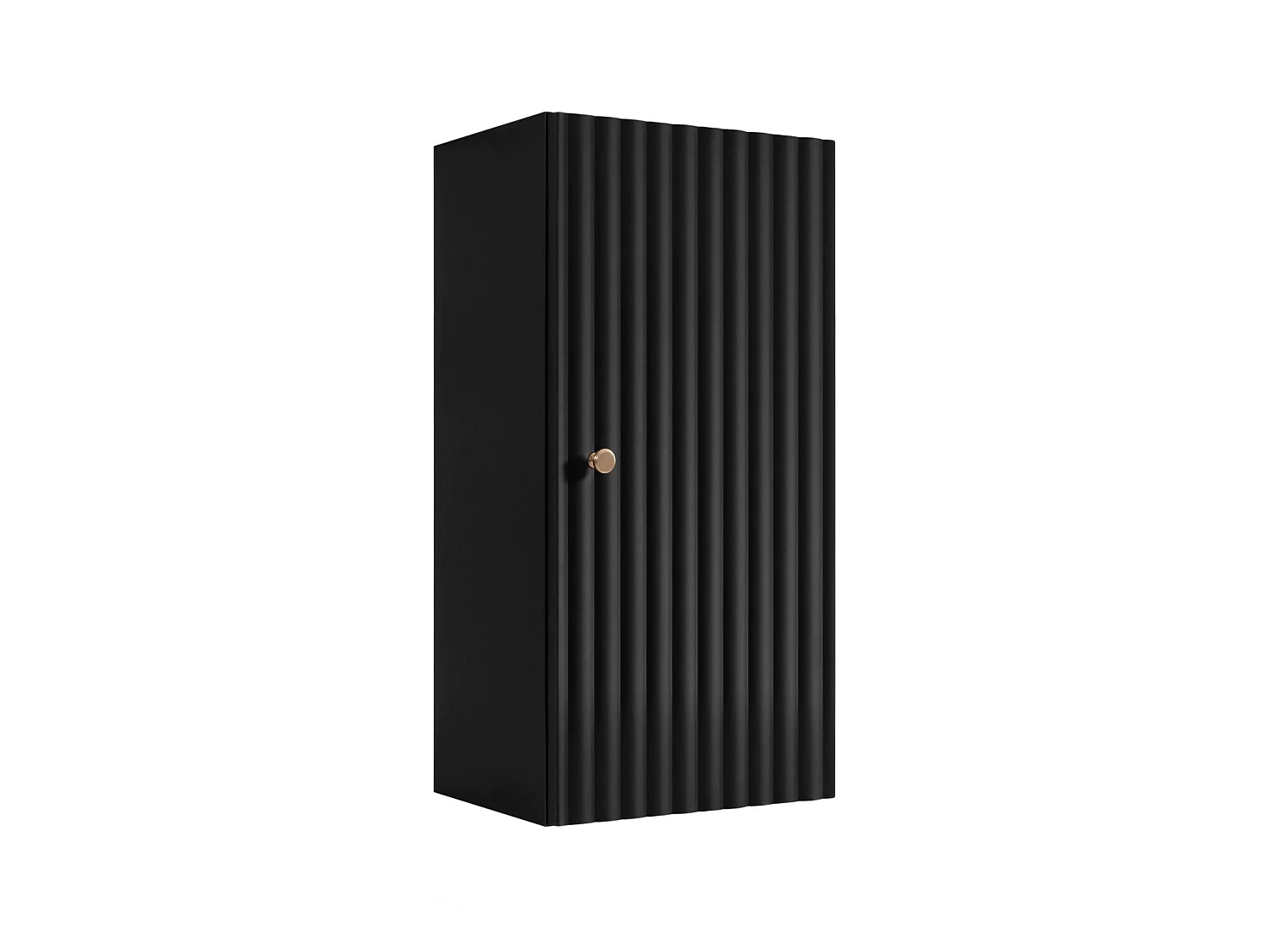 Armario colgante de baño 68cm - Estriado Negro - Mueble de baño estrecho – RODAN