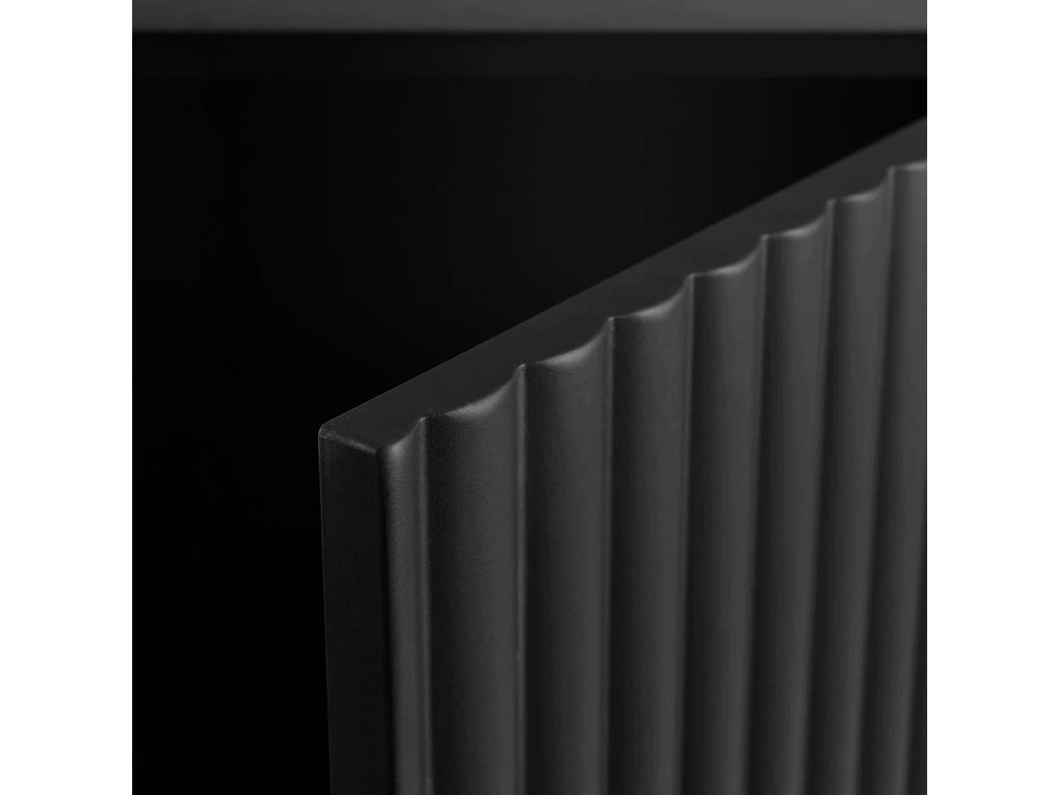 Armario colgante de baño 68cm - Estriado Negro - Mueble de baño estrecho – RODAN
