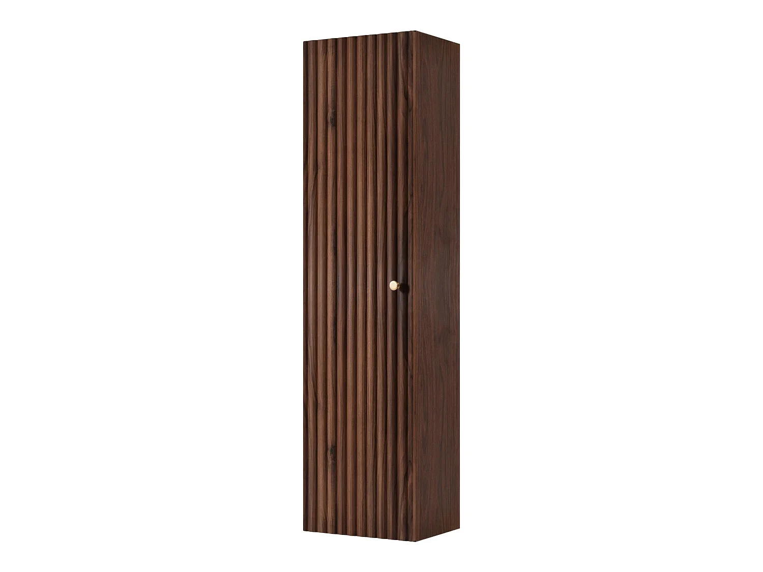 Columna de baño 136cm - Suspendido - Estriado Nogal - Mueble de baño estrecho – RODAN