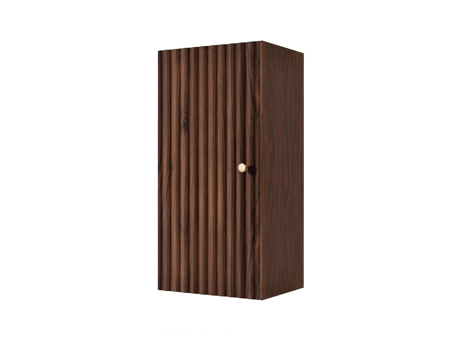 Armario colgante de baño 68cm - Estriado Nogal - Mueble de baño estrecho – RODAN