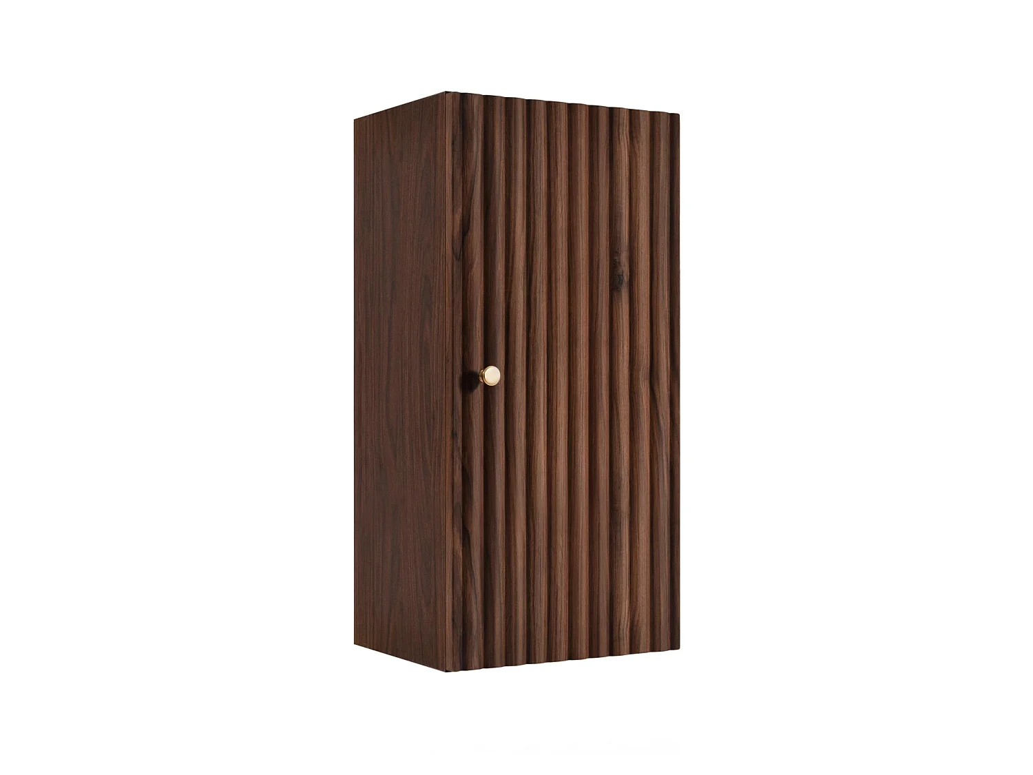 Armario colgante de baño 68cm - Estriado Nogal - Mueble de baño estrecho – RODAN
