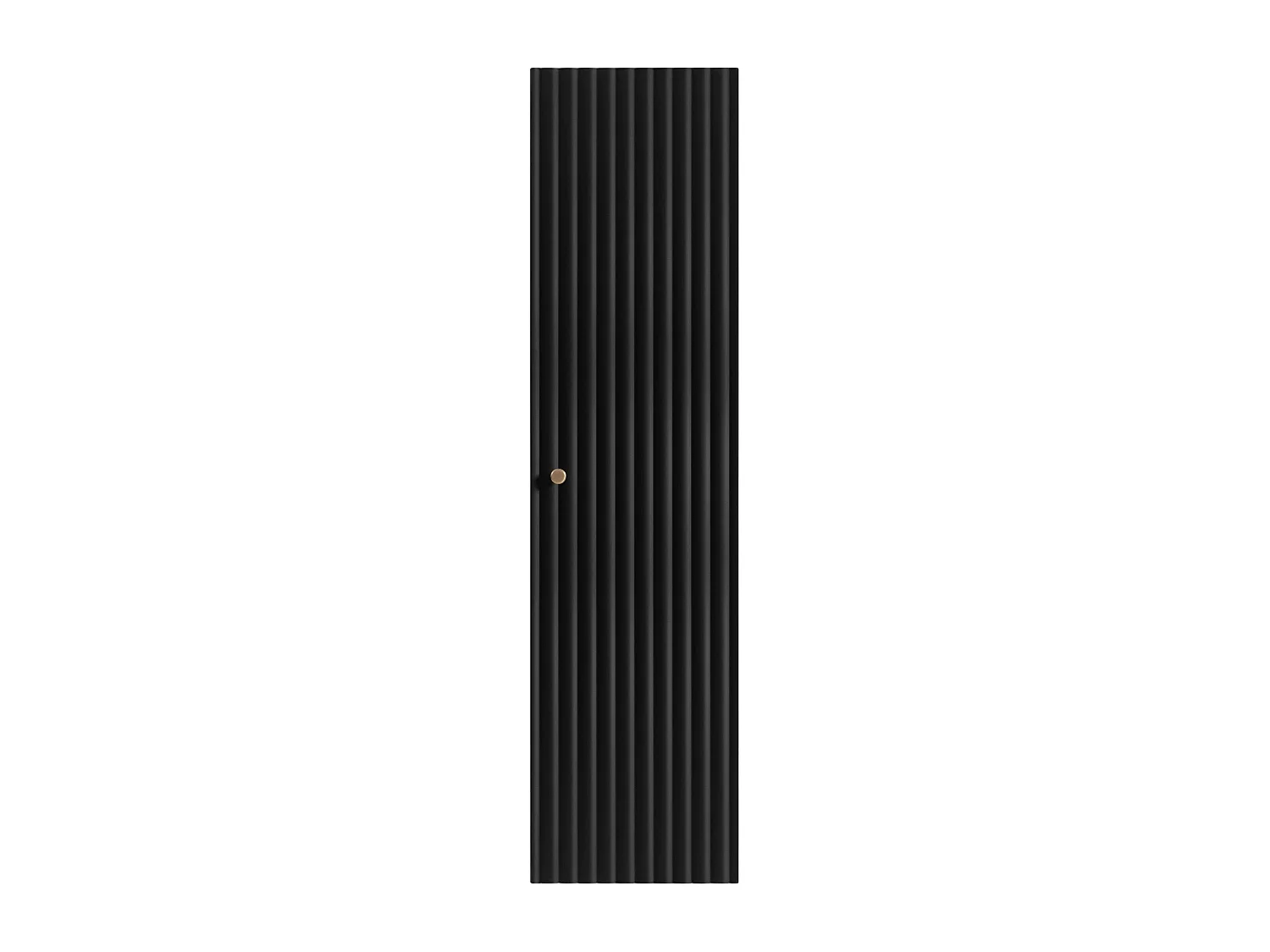 Columna de baño 136cm - Suspendido - Estriado Negro - Mueble de baño estrecho – RODAN