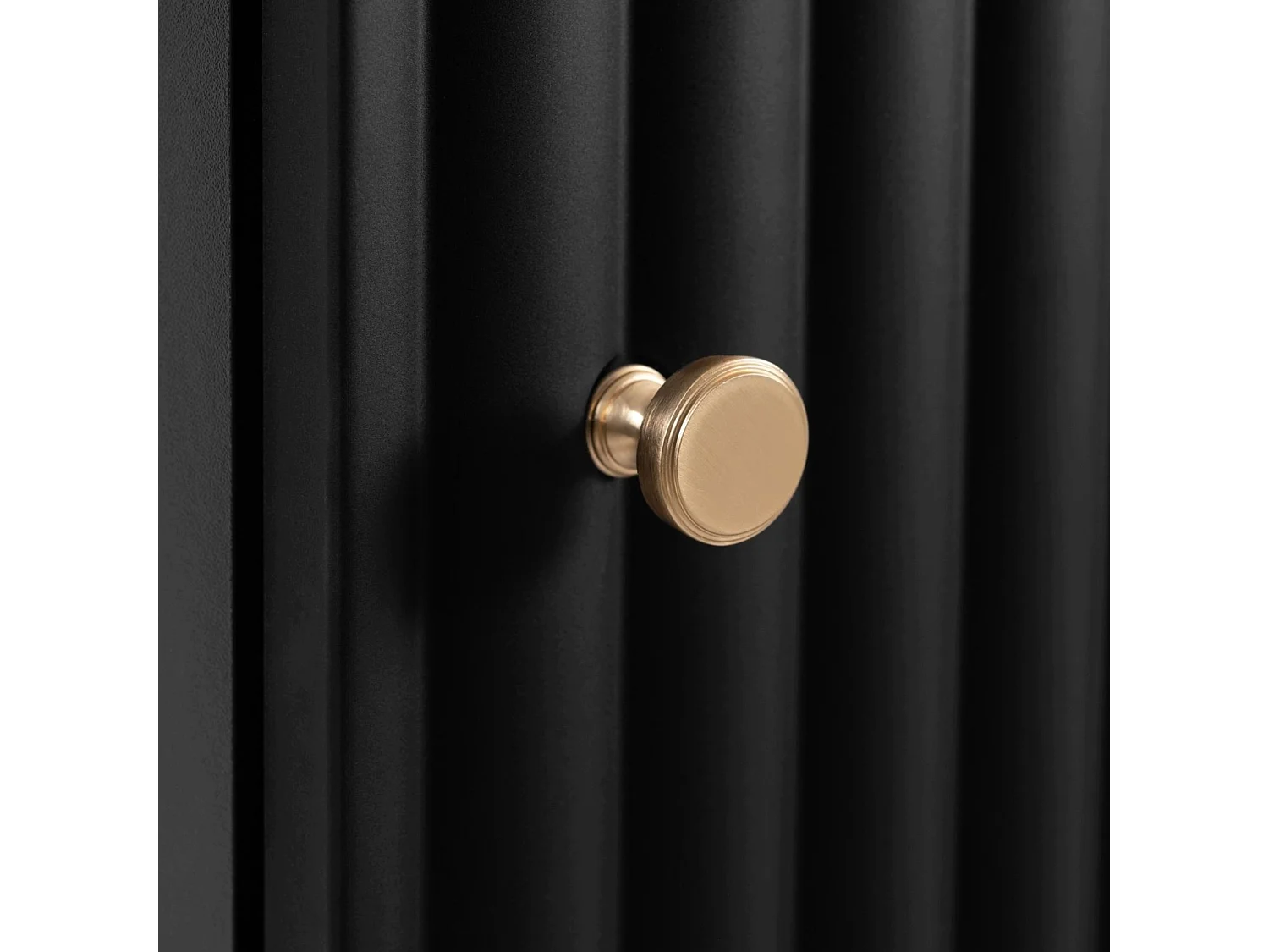 Columna de baño 136cm - Suspendido - Estriado Negro - Mueble de baño estrecho – RODAN