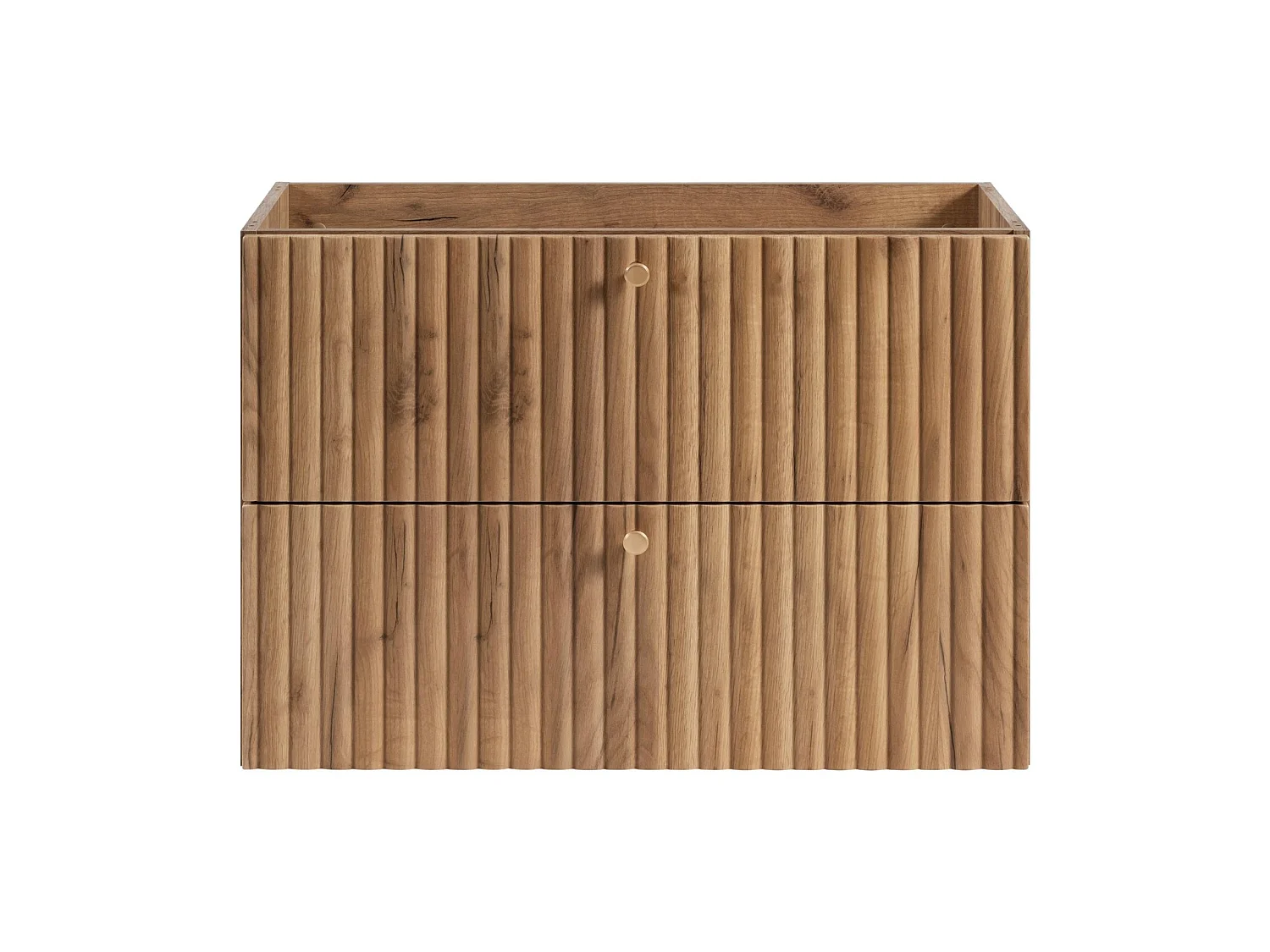 Meuble sous vasque 80cm - Suspendu - Strié Chêne - sans plan – RODAN