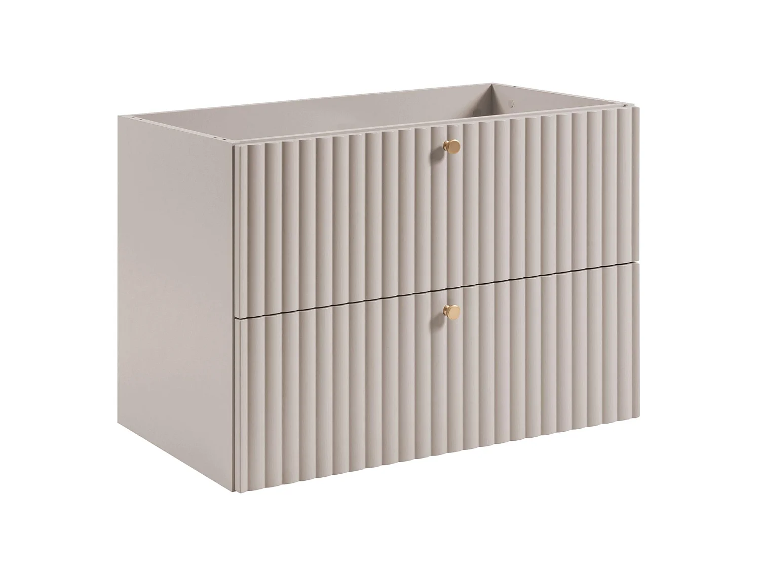 Meuble sous vasque 80cm - Suspendu - Strié Cachemire - sans plan – RODAN