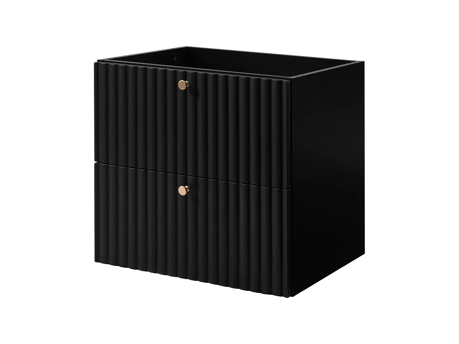 Meuble sous vasque 60cm - Suspendu - Strié Noir - sans plan – RODAN