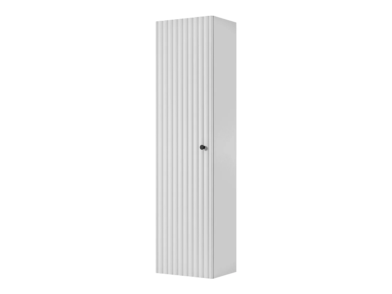 Columna de baño 136cm - Suspendido - Estriado Blanco - Mueble de baño estrecho – RODAN