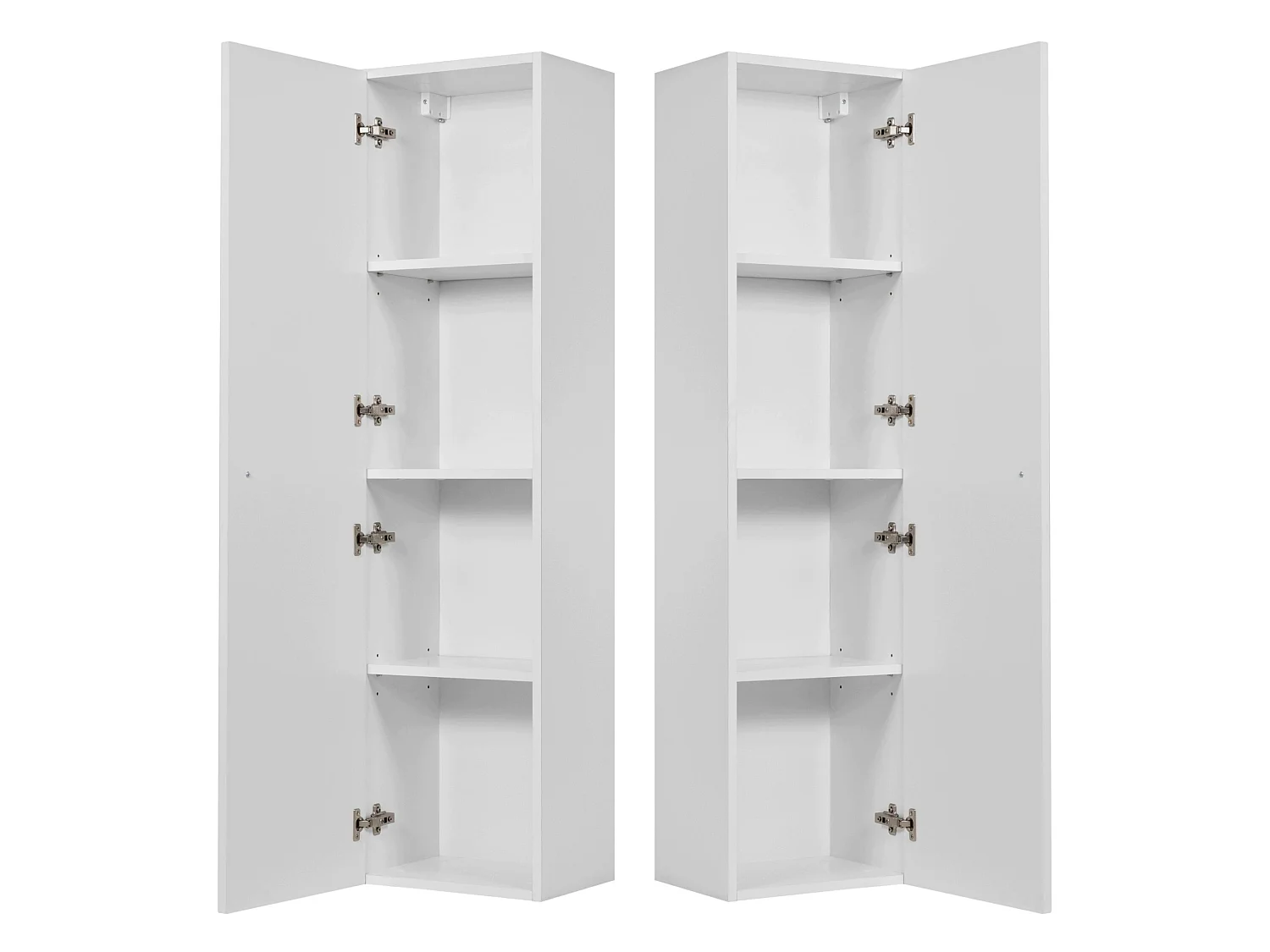 Columna de baño 136cm - Suspendido - Estriado Blanco - Mueble de baño estrecho – RODAN