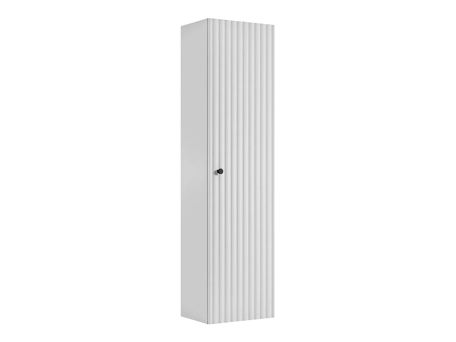 Columna de baño 136cm - Suspendido - Estriado Blanco - Mueble de baño estrecho – RODAN