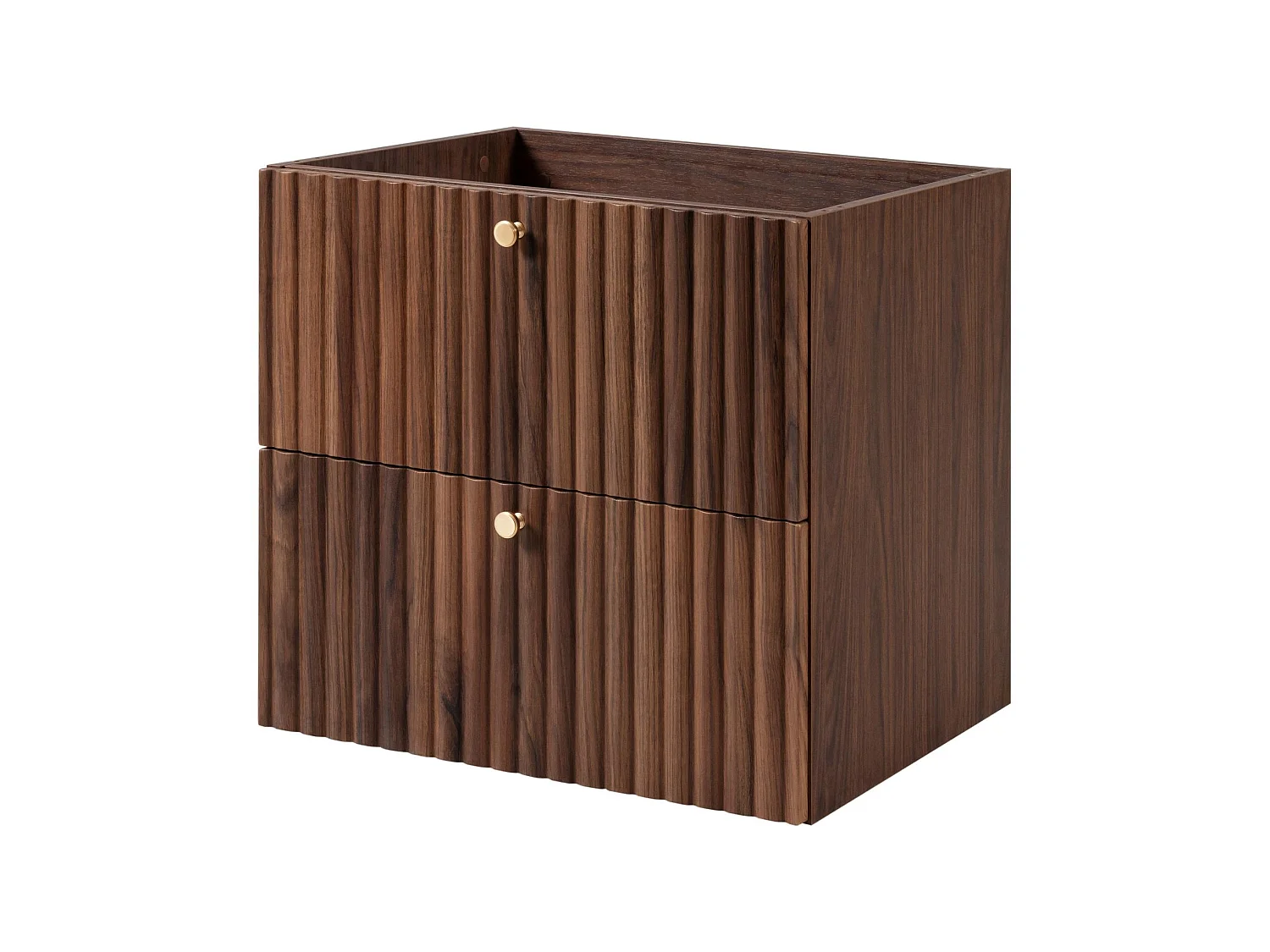Meuble sous vasque 60cm - Suspendu - Strié Noyer - sans plan – RODAN