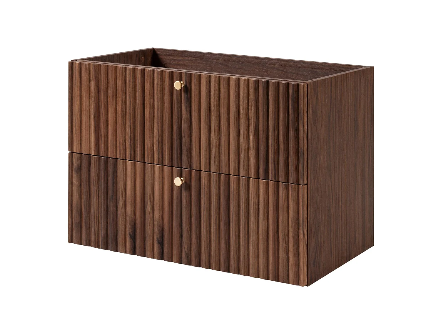 Meuble sous vasque 80cm - Suspendu - Strié Noyer - sans plan – RODAN