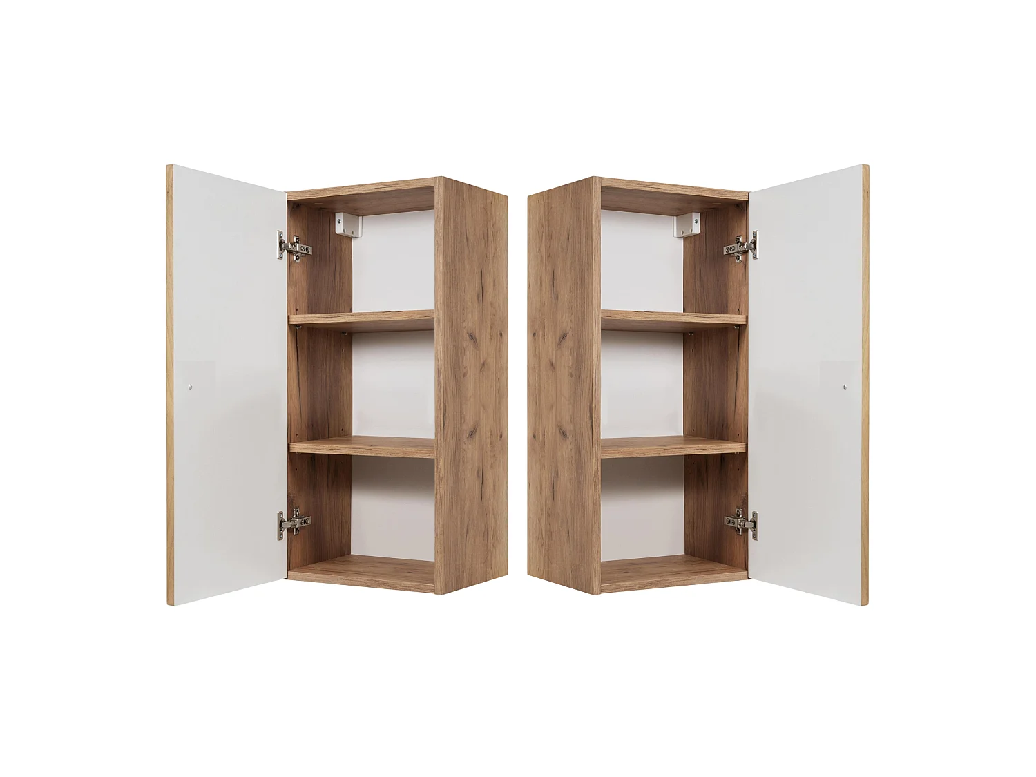 Armario colgante de baño 68cm - Estriado Roble - Mueble de baño estrecho – RODAN