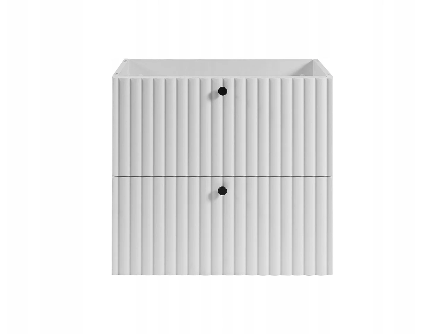 Mobile sottolavabo 60cm - Sospeso - Scanalato Bianco - senza piano – RODAN