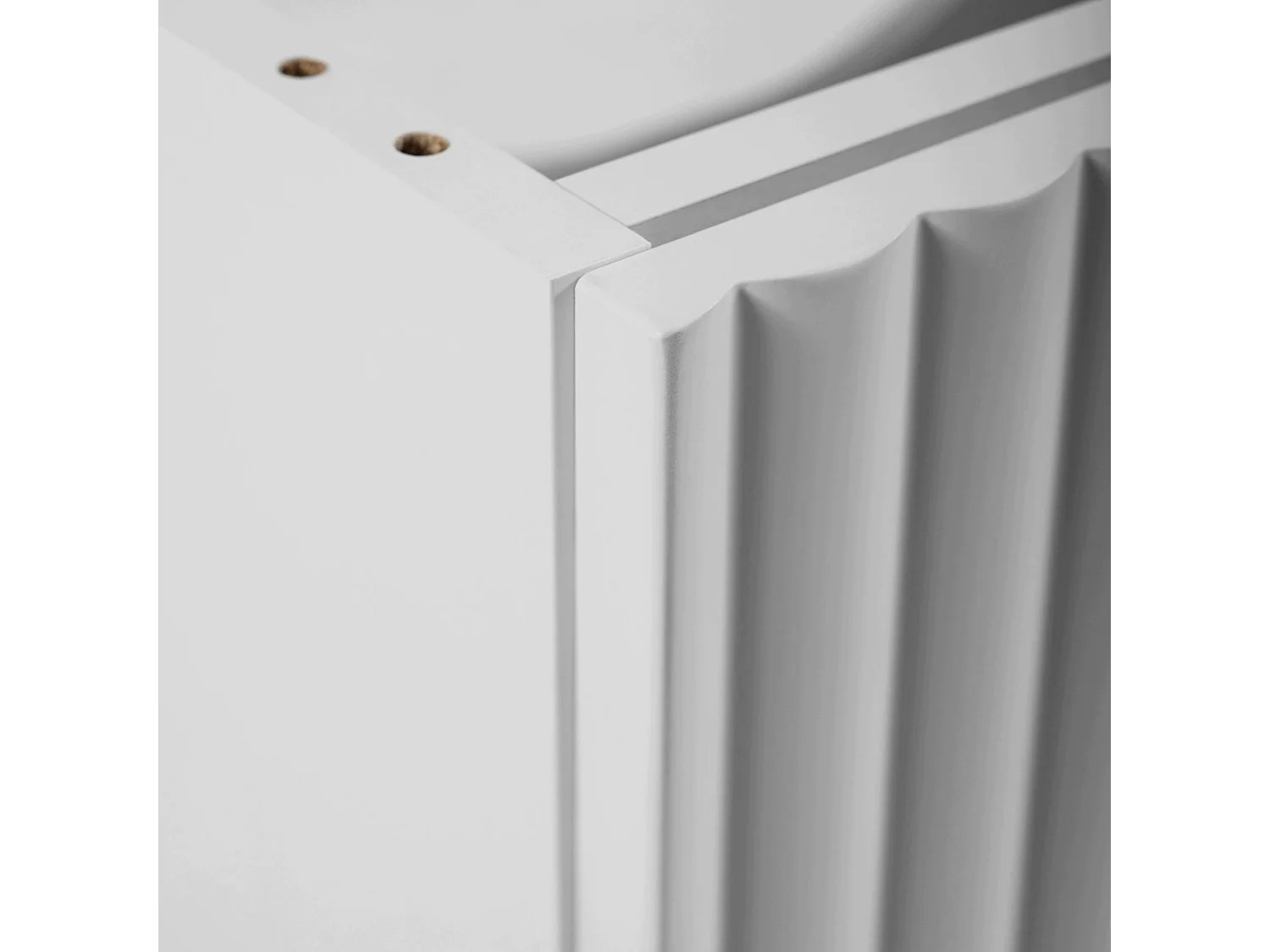 Mobile sottolavabo 60cm - Sospeso - Scanalato Bianco - senza piano – RODAN