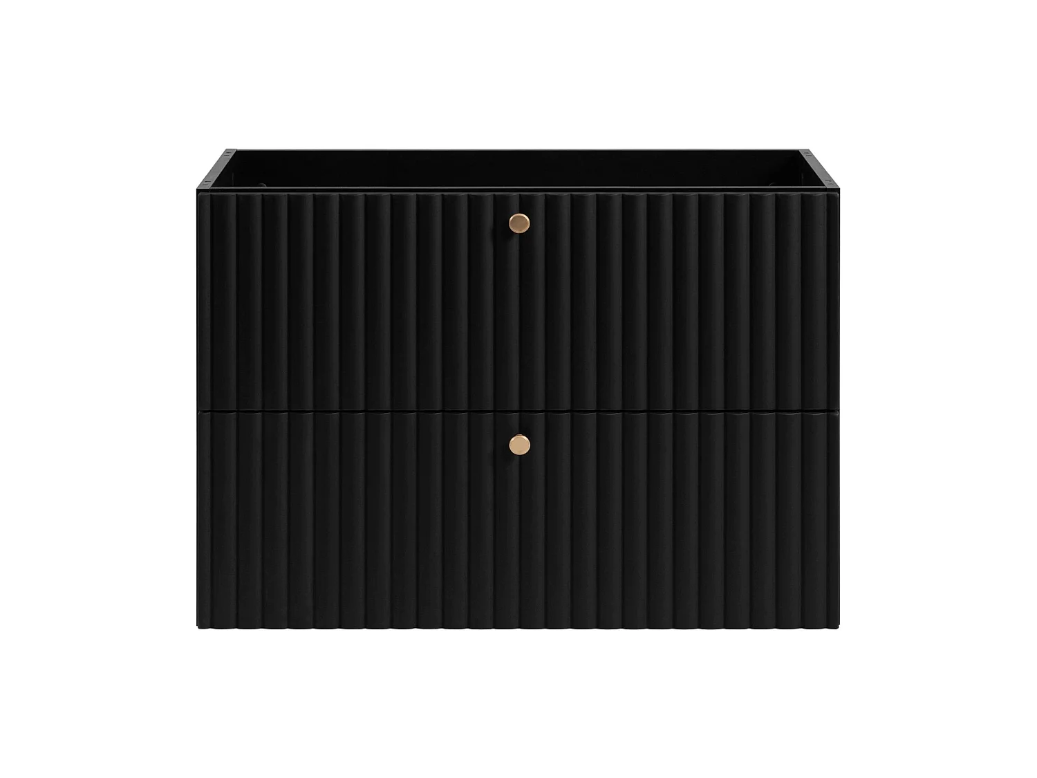 Meuble sous vasque 80cm - Suspendu - Strié Noir - sans plan – RODAN