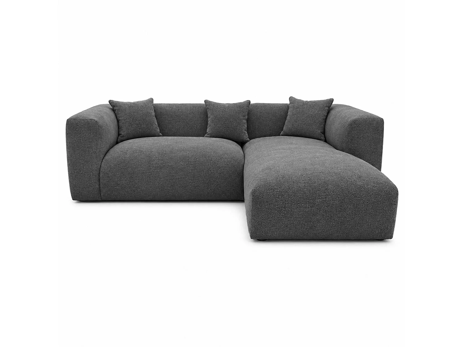 Ely Slate Right Hand Facing Cloud Chaise L Shaped Corner Sofa