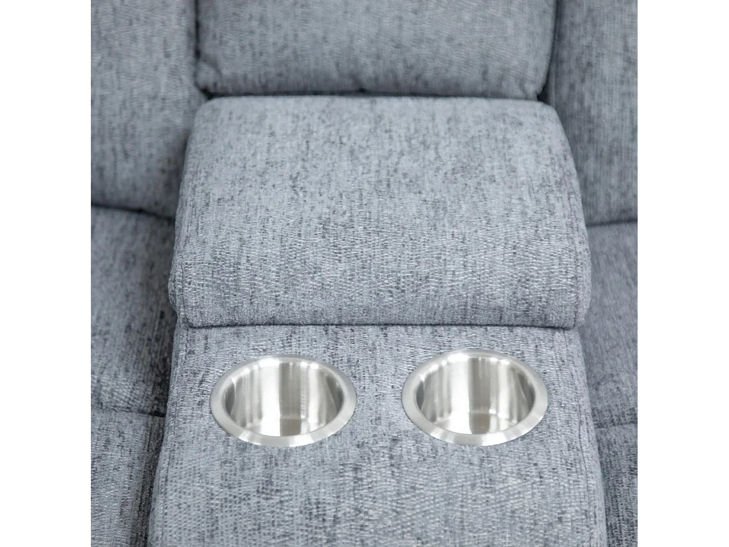 Orson Grey 5 Seater Electric Recliner Corner Sofa Console