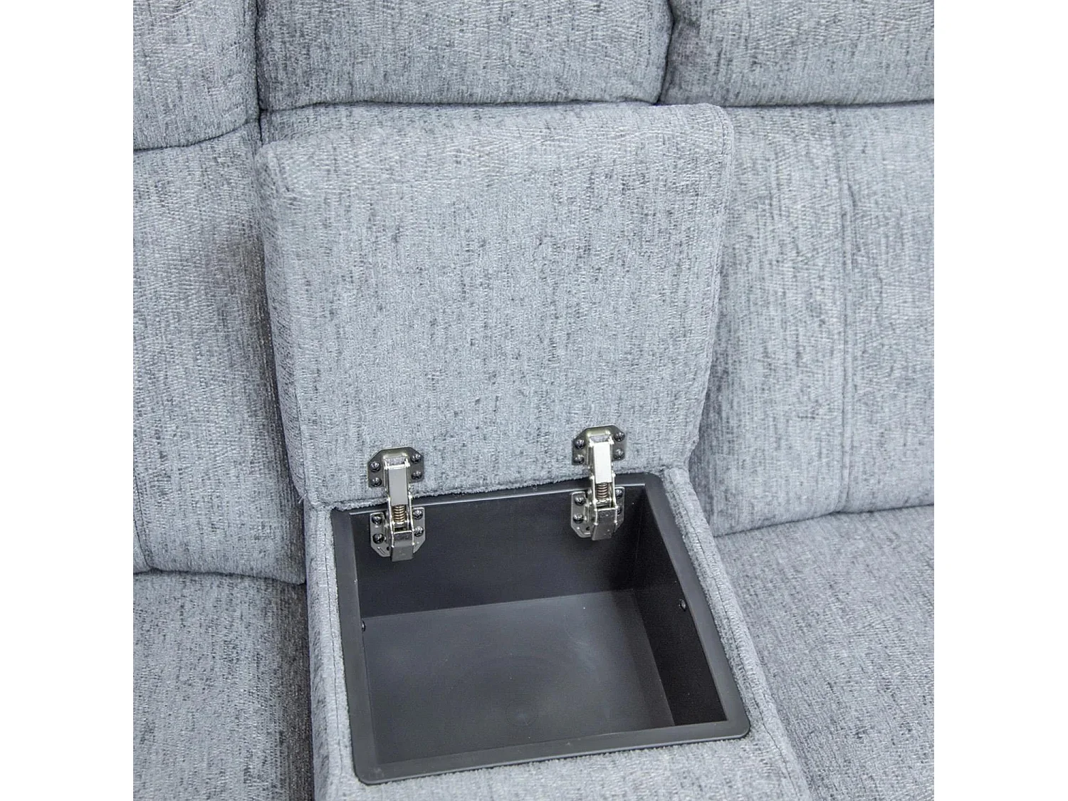 Orson Grey 5 Seater Electric Recliner Corner Sofa Console