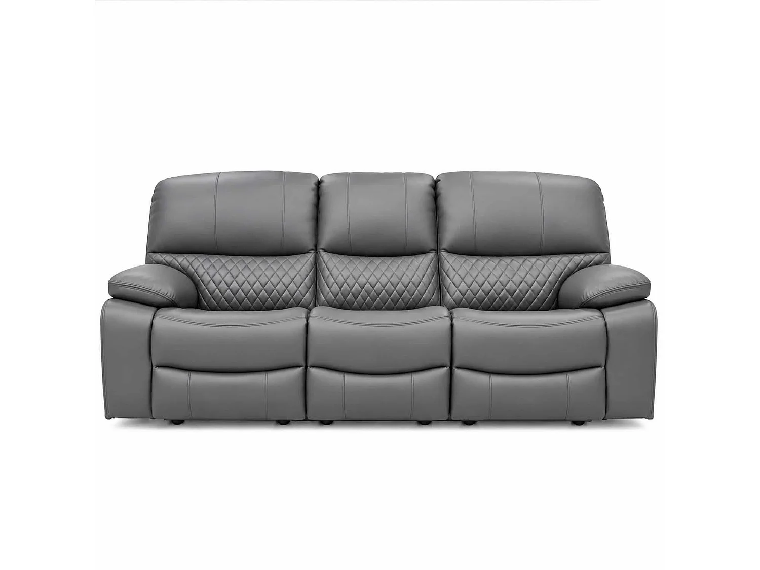 Bentley Grey Electric Recliner Sofa Suite 3 + 2 Seater, Eco Leather