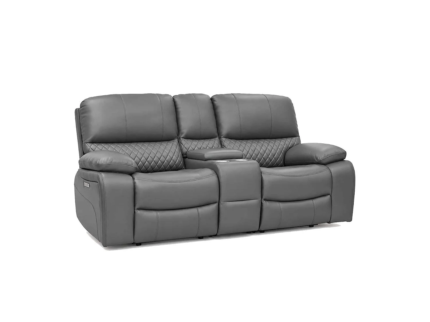 Bentley Grey Electric Recliner Sofa Suite 3 + 2 Seater, Eco Leather