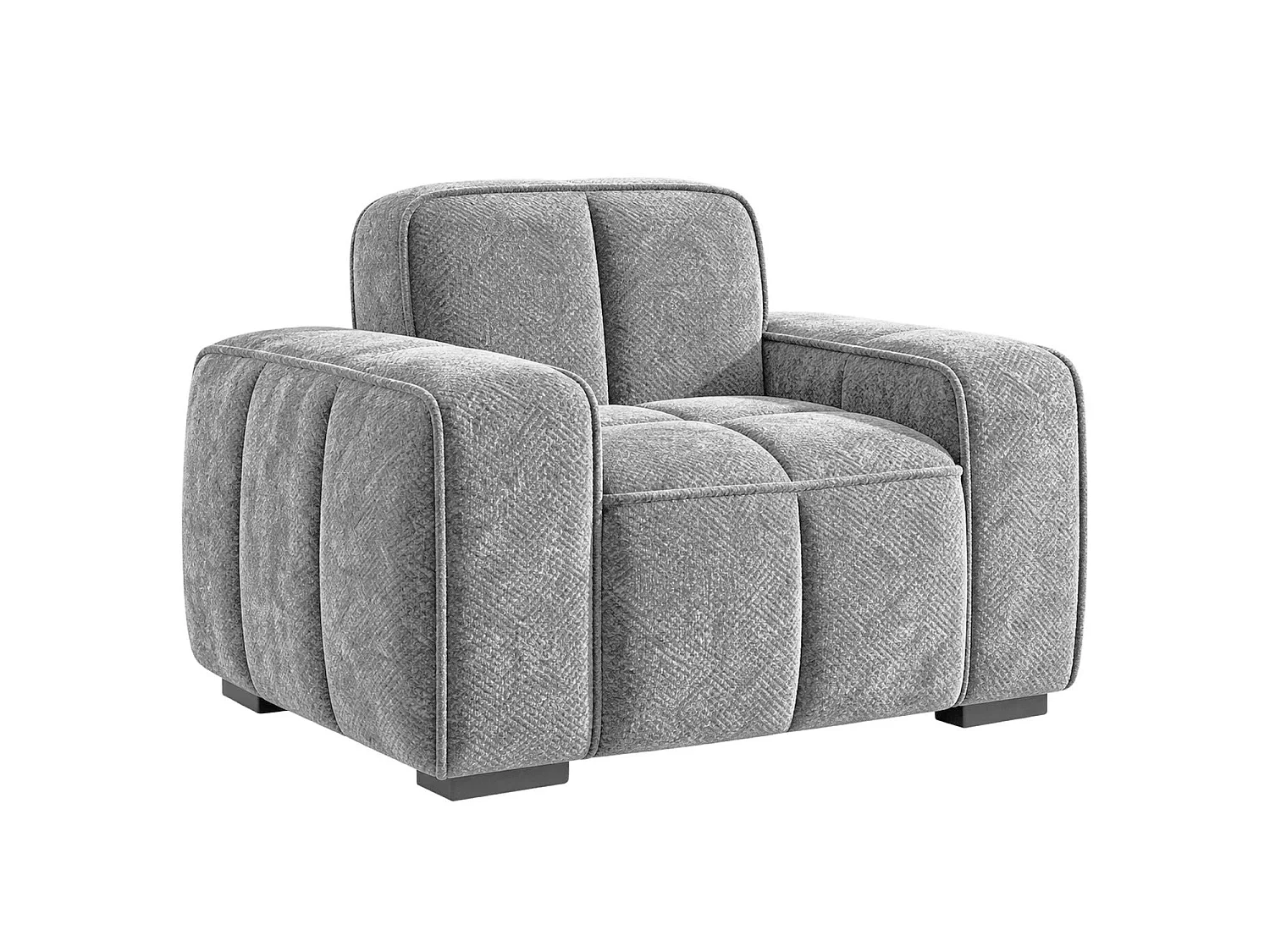 Preston Grey 3 2 1 Sofa Suite Woven Fabric 3 Piece Set