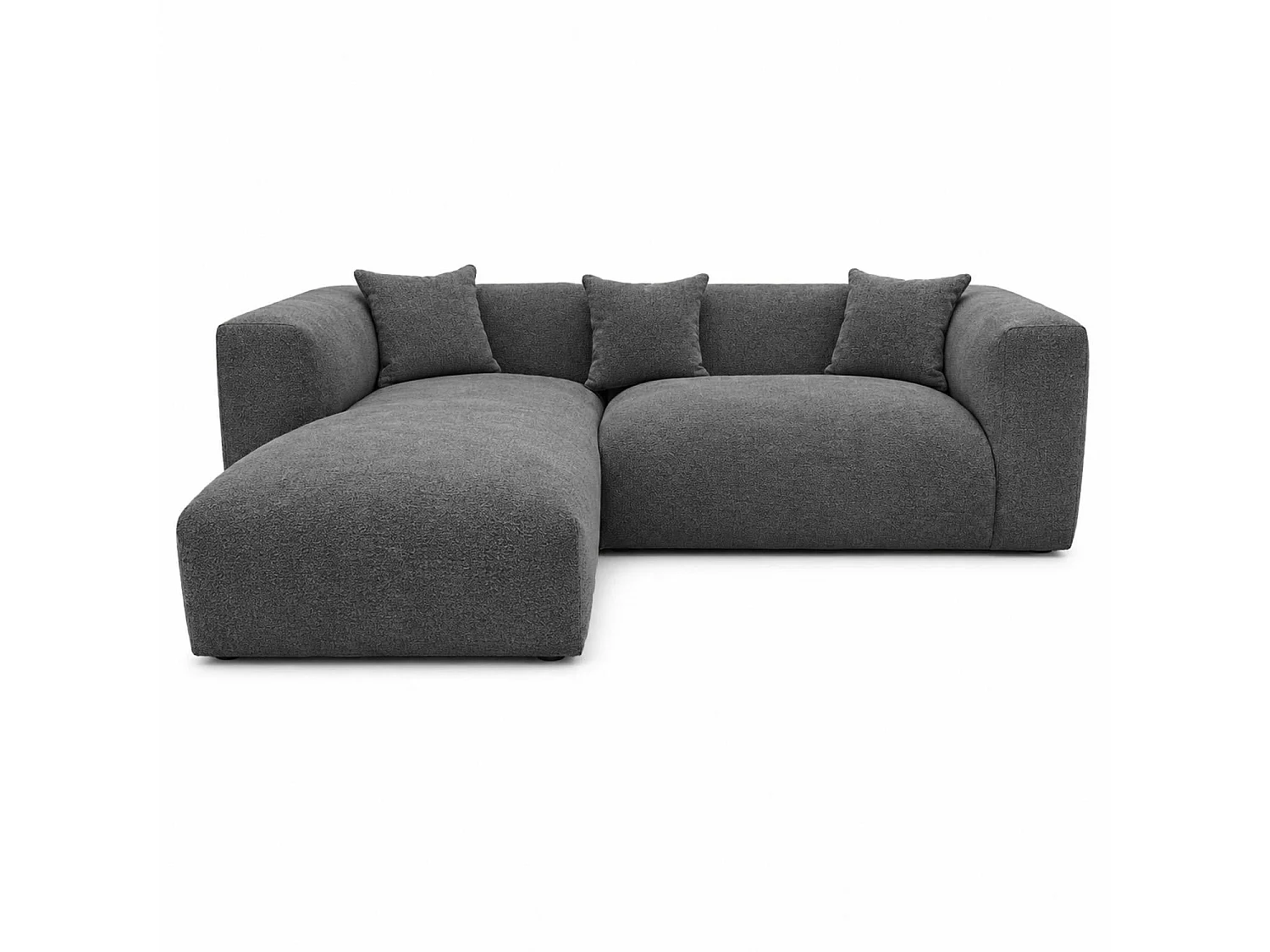 Ely Slate Left Hand Facing Cloud Chaise L Shaped Corner Sofa