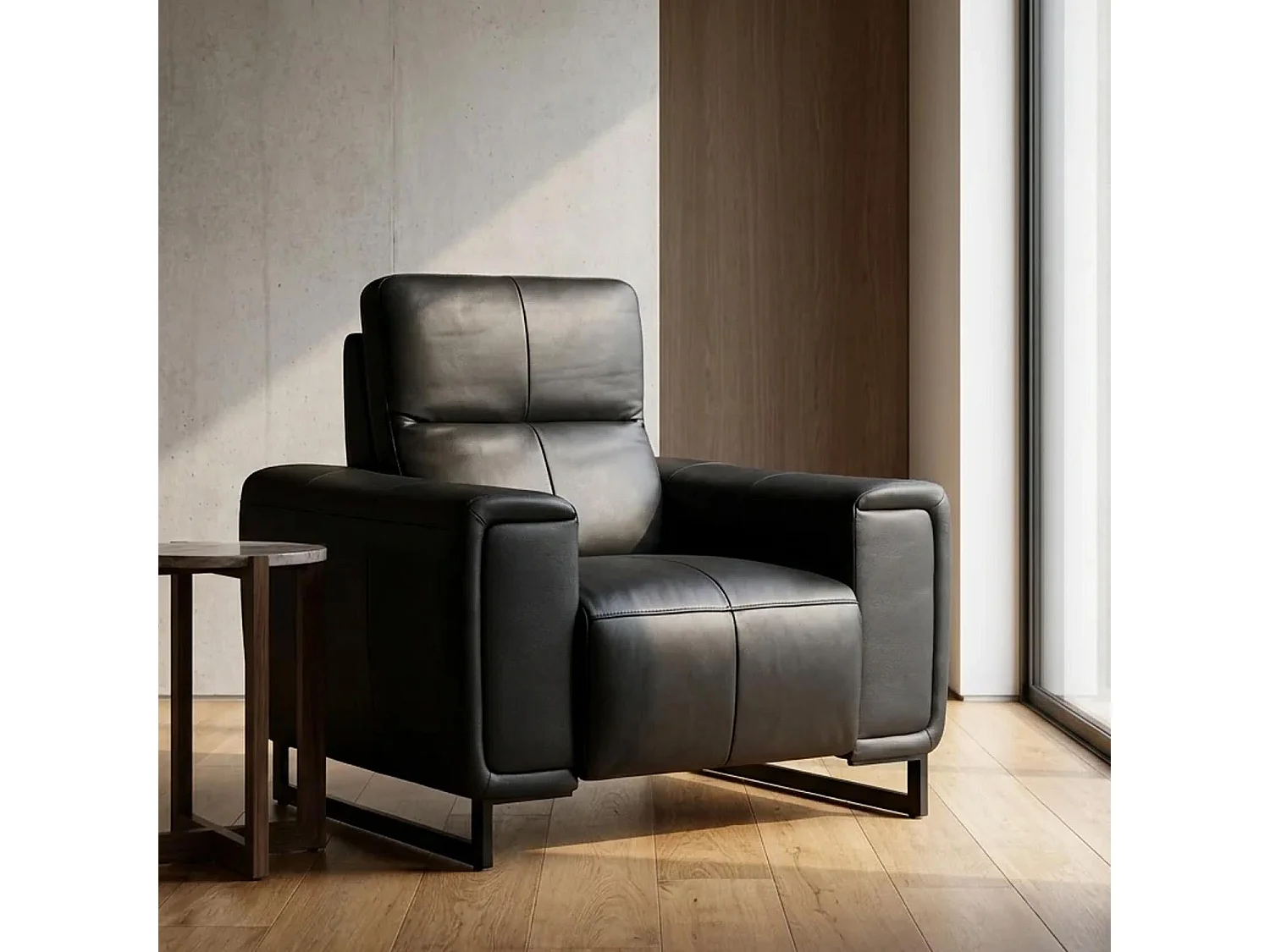 Rosebury Black 3 2 1 Electric Recliner Sofa Suite Leather Look