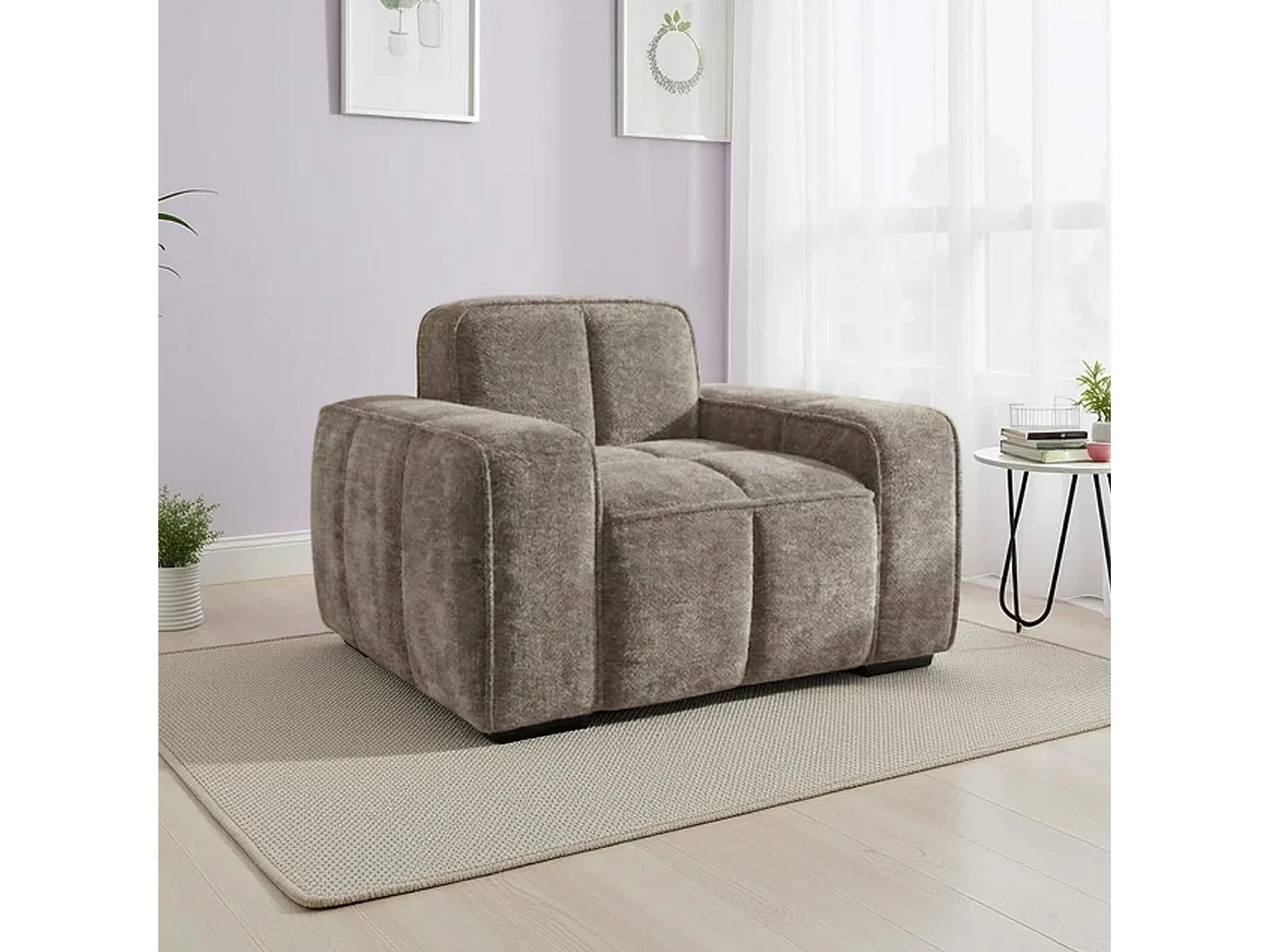 Preston Beige 3 2 1 Sofa Suite Woven Fabric 3 Piece Set