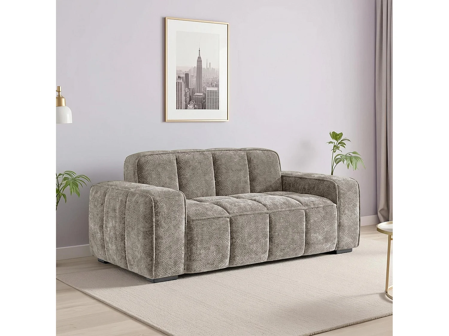 Preston Beige 3 2 1 Sofa Suite Woven Fabric 3 Piece Set