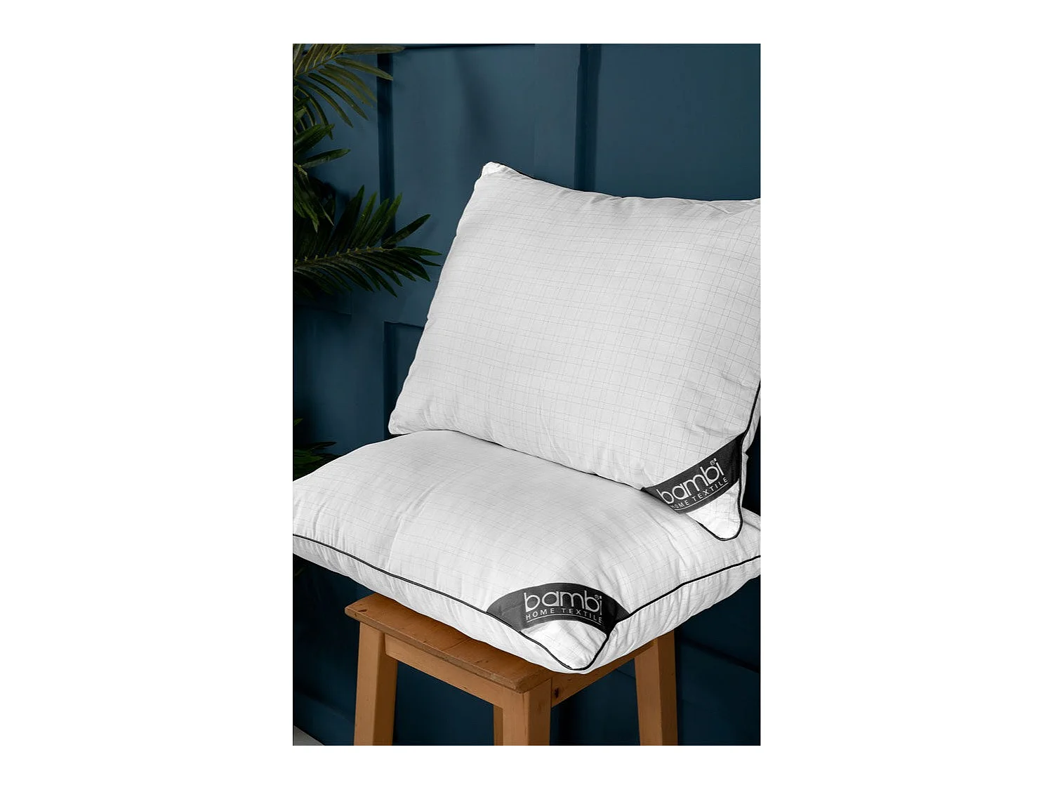BAMBI Oreiller Antistress 50 x 70 cm, Garnissage fibres silicone HCS 800 g, Housse Micro fil de carbone