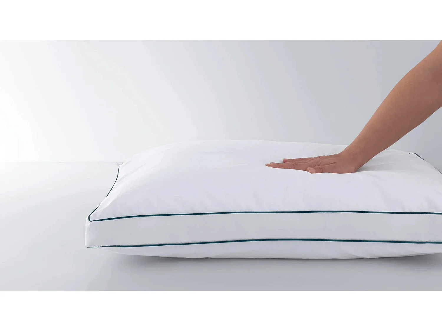 YATAS BEDDING Oreiller à ressorts Pegas 43 x 62 x 13 cm, Micro-ressorts ensachés, Fibre Thermobond 500 g, Enveloppe 100% coton