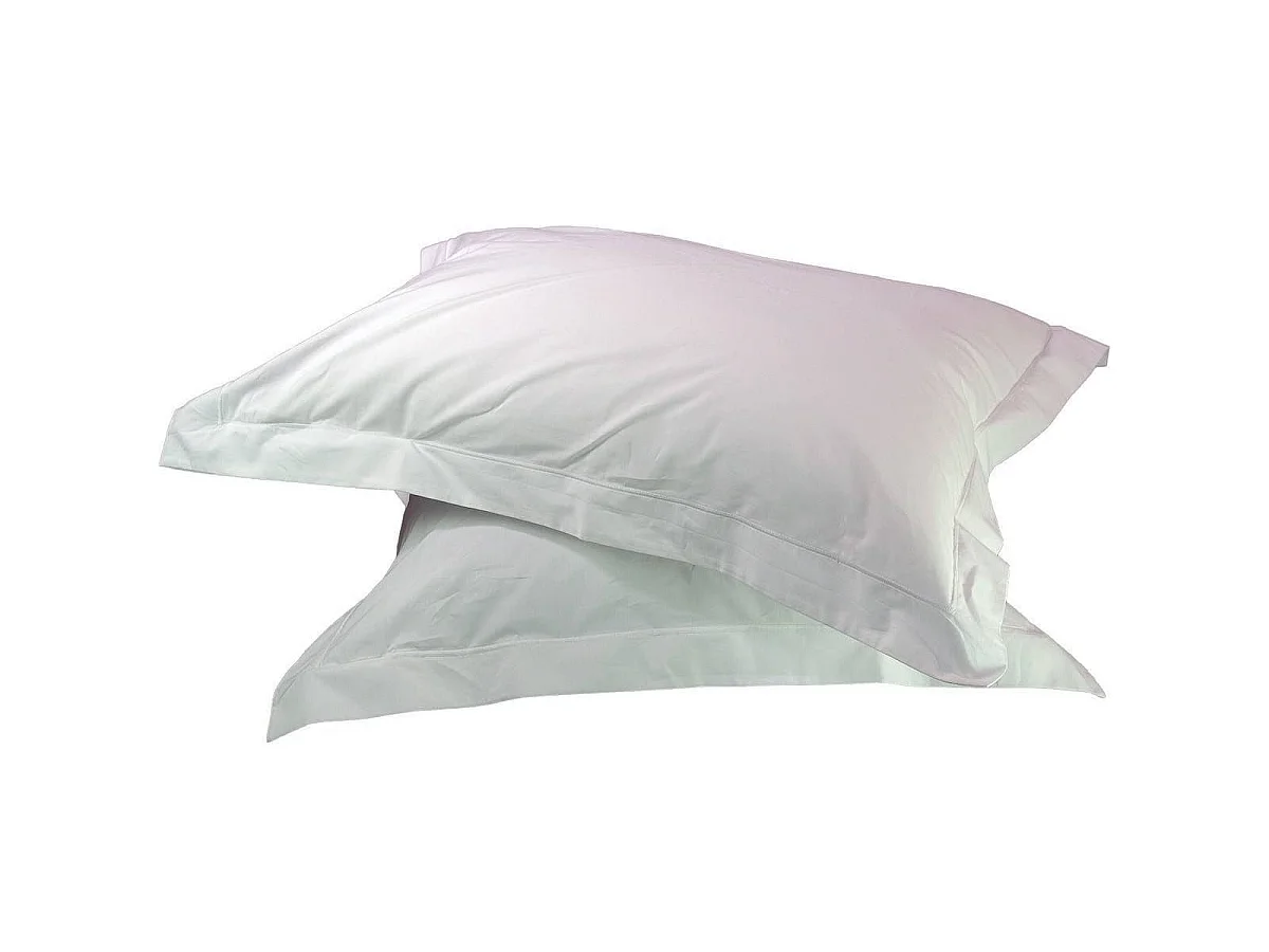 Taies d'oreiller Percale de coton SENSEI - gris perle - 65x65_lot2