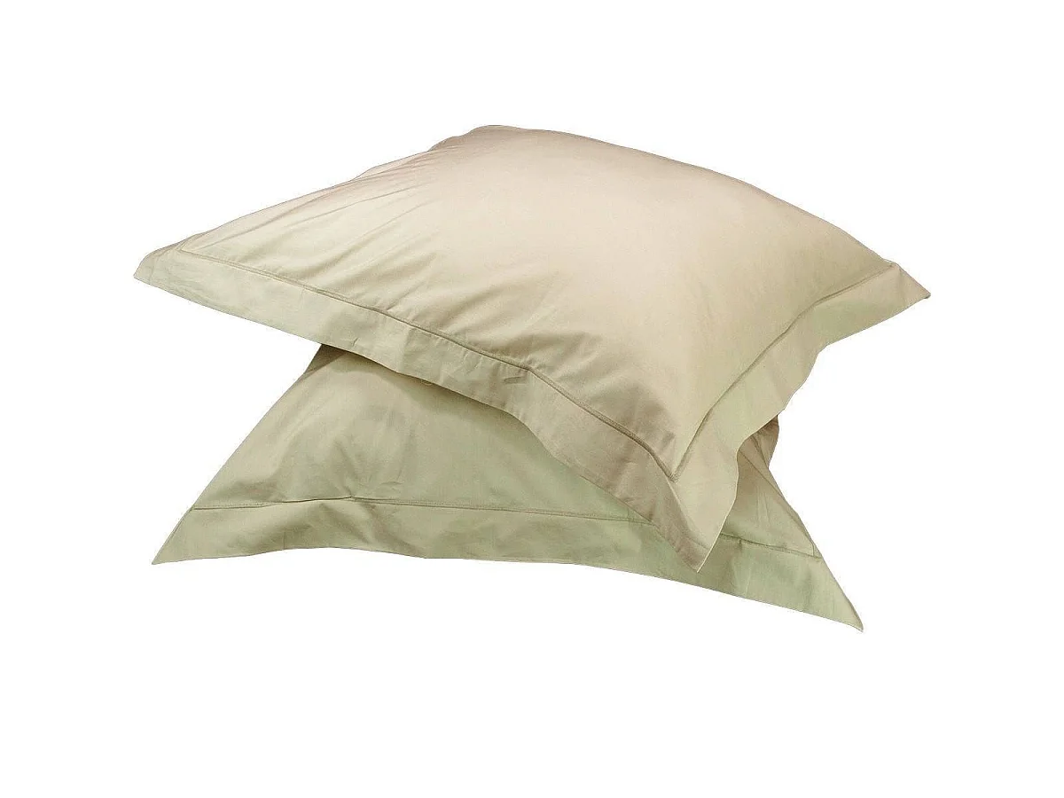 Taies d'oreiller Percale de coton SENSEI - gris perle - 50x70_lot2