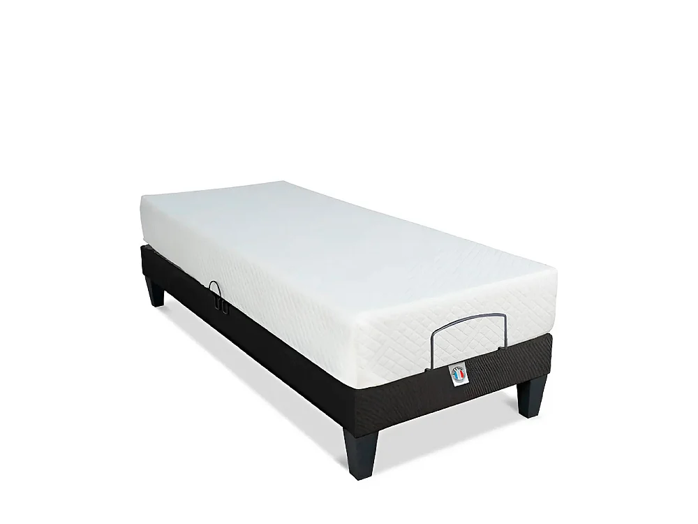 Ensemble Matelas Mémoire de forme ABSOLU avec sommier AMIRAL 90x200 cm