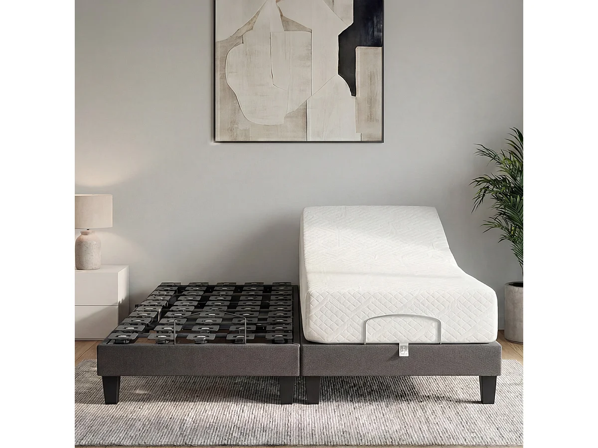 Ensemble Matelas Mémoire de forme ABSOLU avec sommier MONDOR 90x200 cm