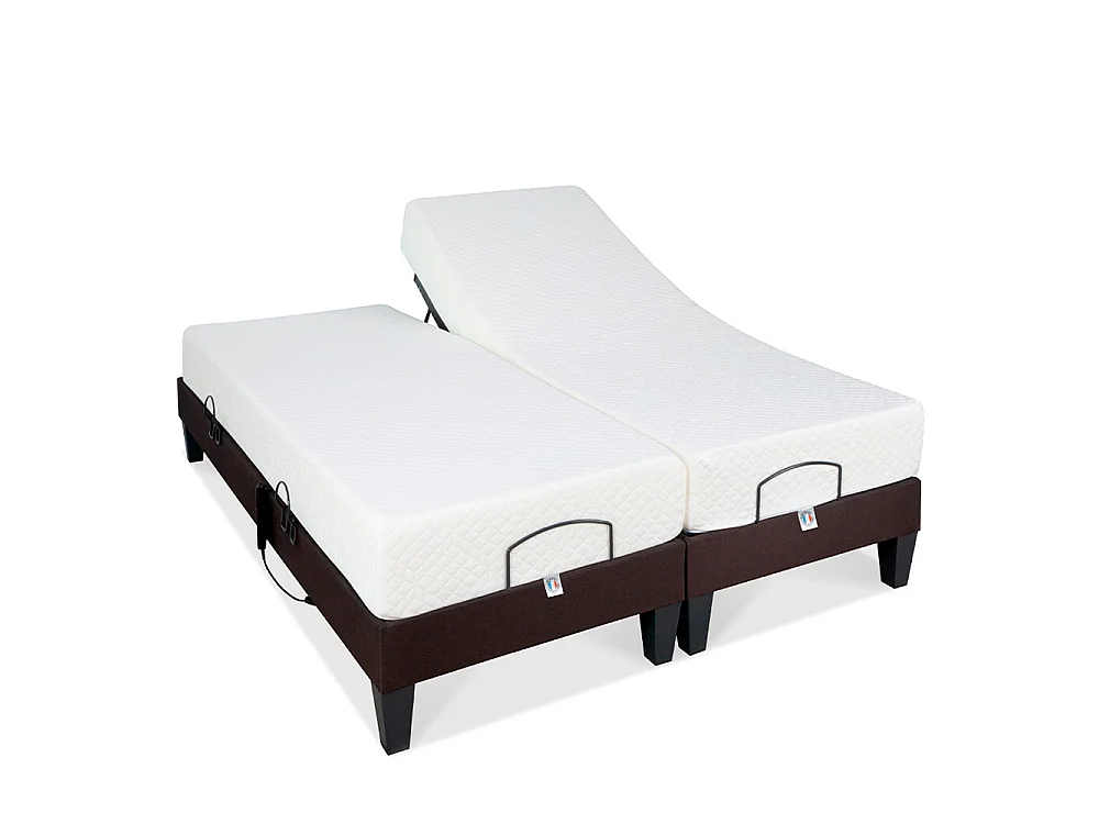 Ensemble Matelas Mémoire de forme ABSOLU avec sommier ROCHEREAU 2x90x200 cm
