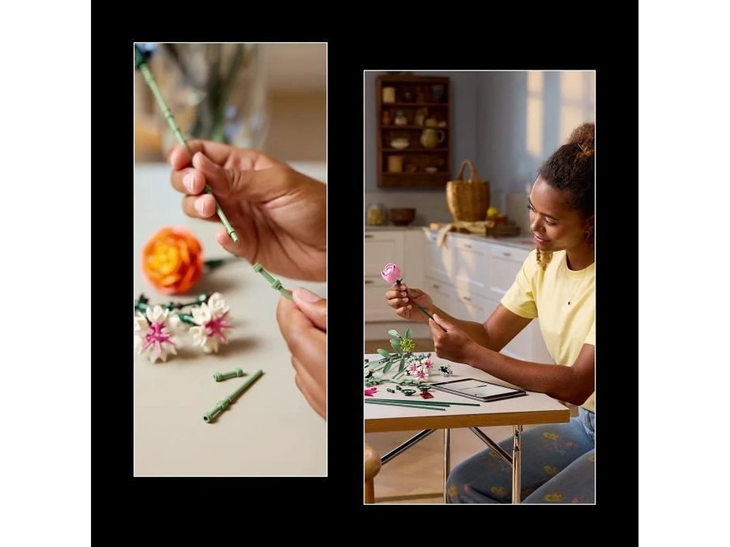 Lego Botanicals Le joli bouquet de fleurs roses pour adultes