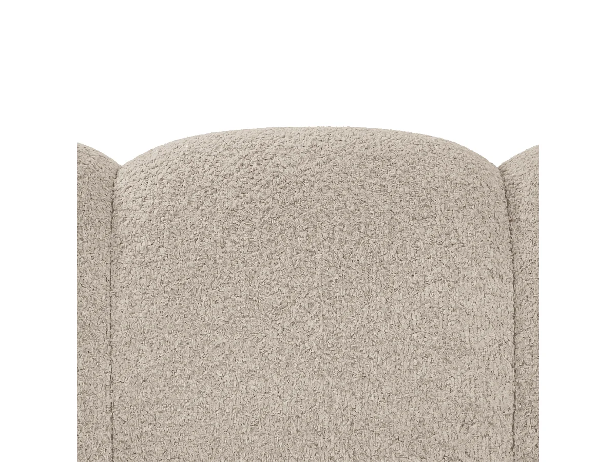 EZRA 3-Seater Compressed Sofa in Beige Bouclé Fabric L214 cm - Soft and Cozy Touch, Reinforced Comfort